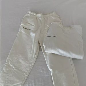 Pangaia off white sweat set XS